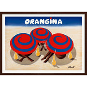 Orangina 1980S | France A3 297 X 420Mm 11.7 16.5 Inches / Framed Print - Dark Oak Timber Art