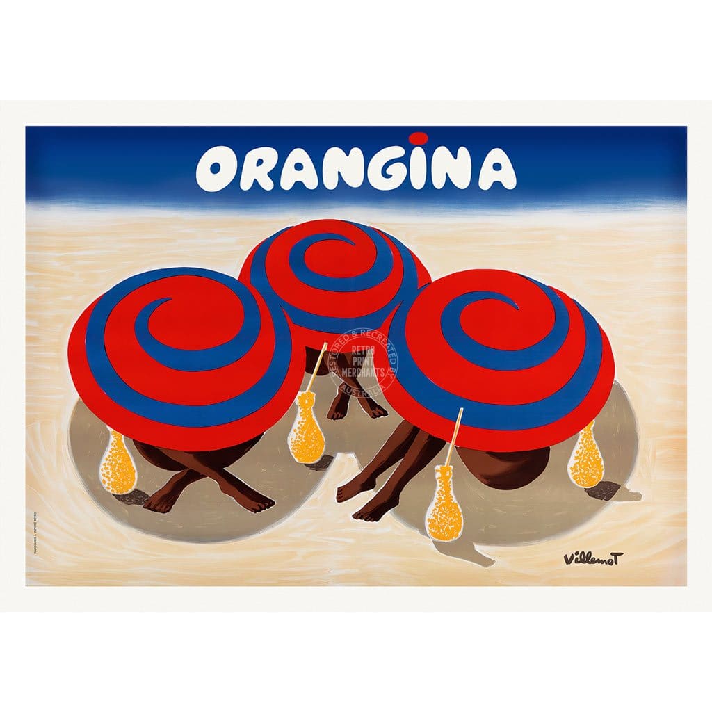 Orangina 1980S | France A3 297 X 420Mm 11.7 16.5 Inches / Unframed Print Art