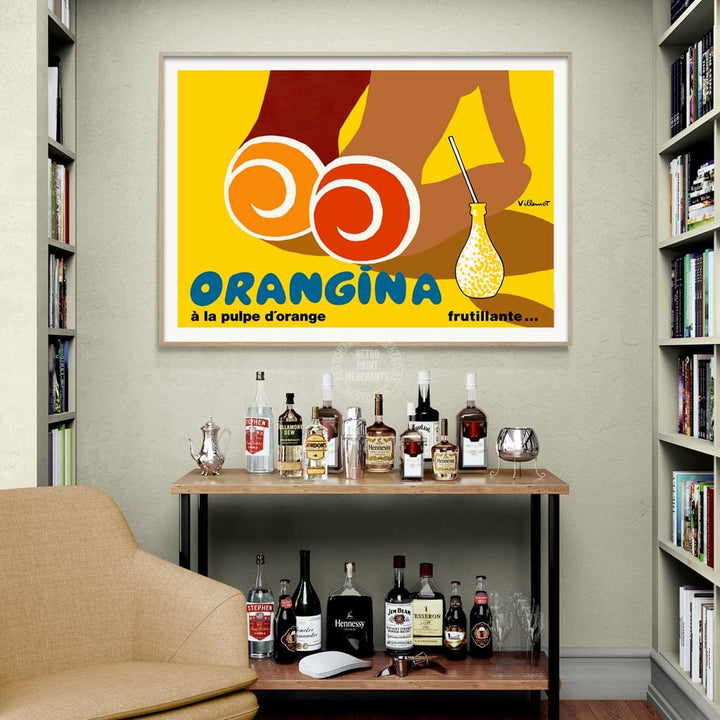 Orangina Beach Bums | France A3 297 X 420Mm 11.7 16.5 Inches / Unframed Print Art