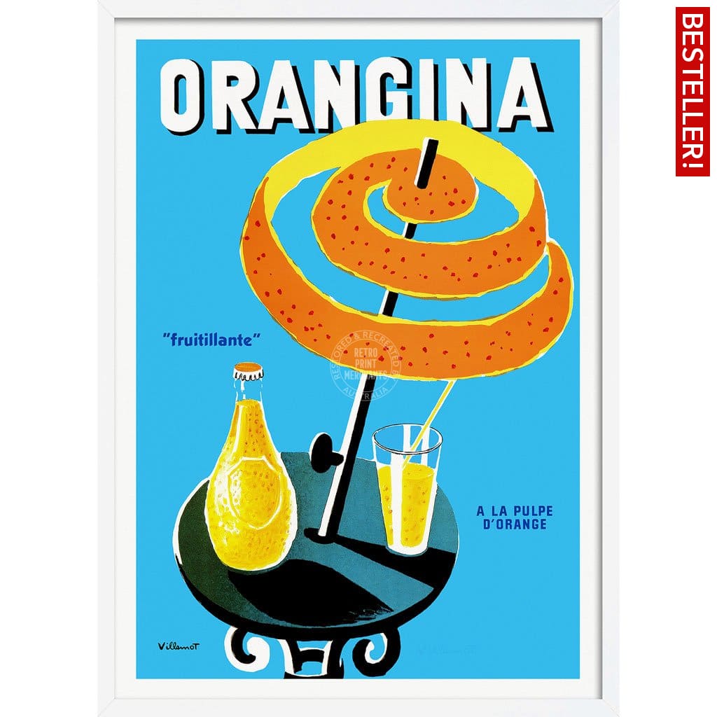 Orangina Fruitillante | France 422Mm X 295Mm 16.6 11.6 A3 / White Print Art
