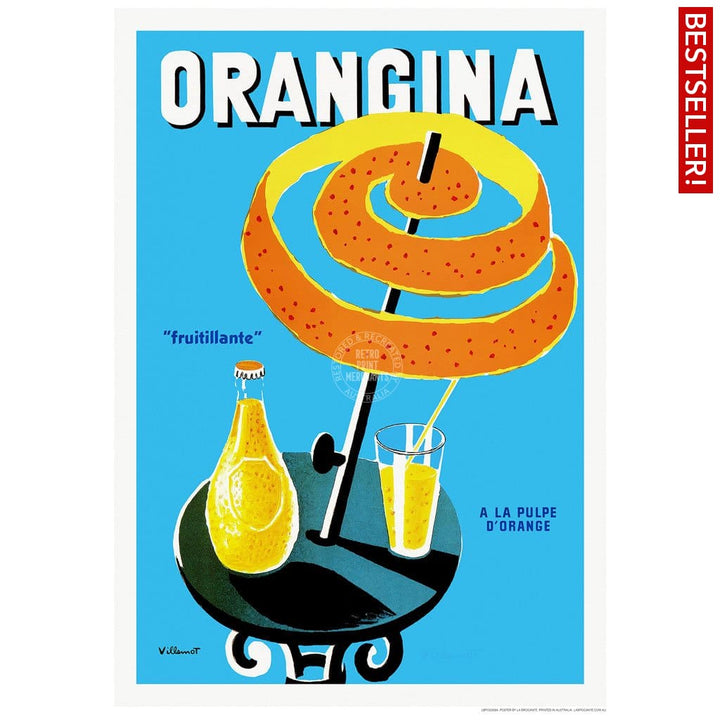 Orangina Fruitillante | France 422Mm X 295Mm 16.6 11.6 A3 / Unframed Print Art