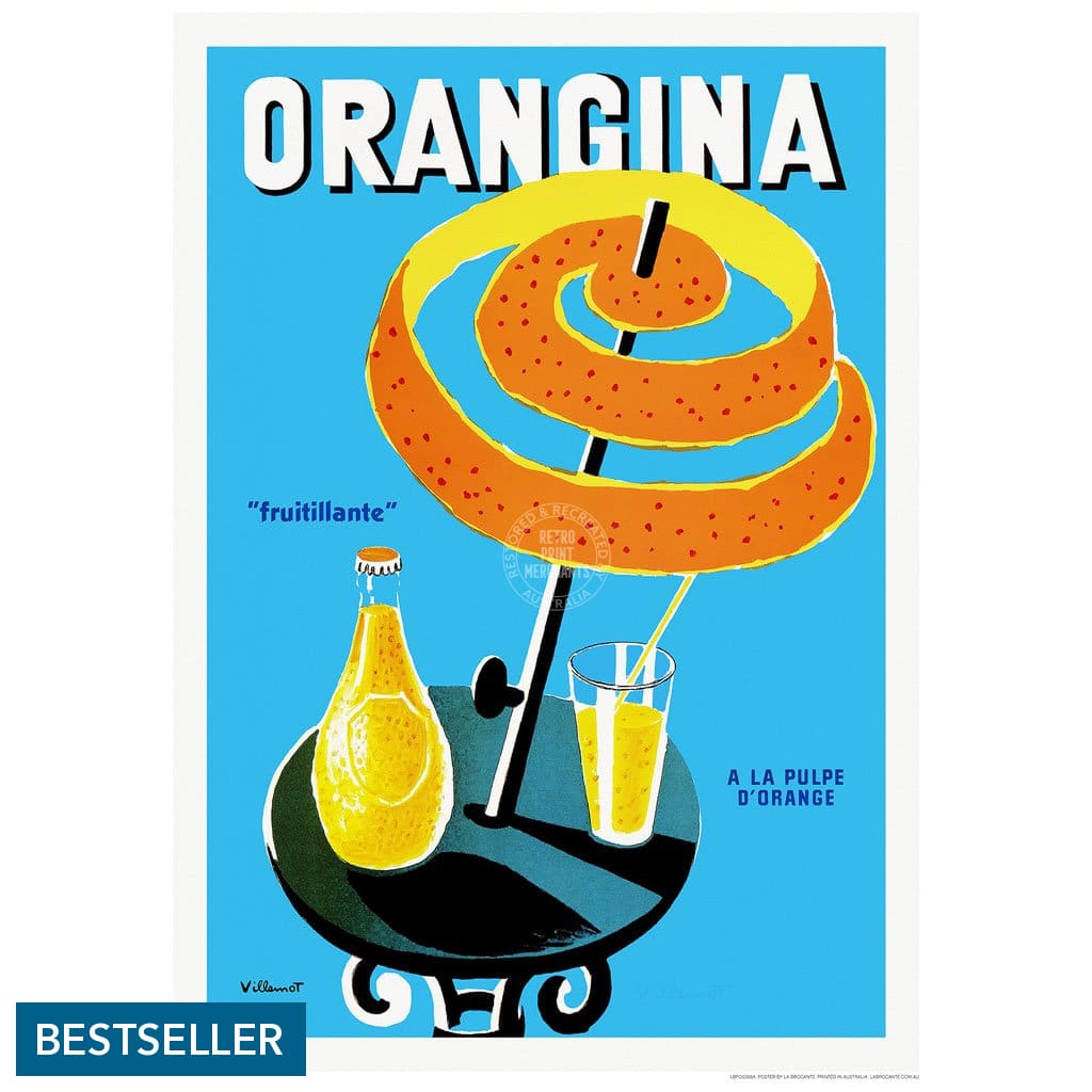 Orangina Fruitillante | France 422Mm X 295Mm 16.6 11.6 A3 / Unframed Print Art