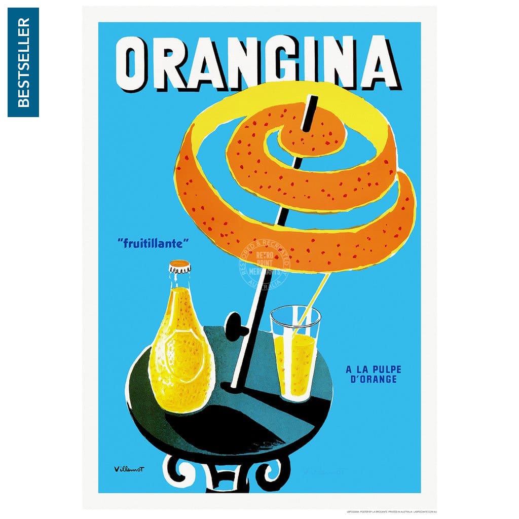 Orangina Fruitillante | France 422Mm X 295Mm 16.6 11.6 A3 / Unframed Print Art