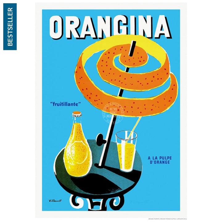 Orangina Fruitillante | France 422Mm X 295Mm 16.6 11.6 A3 / Unframed Print Art