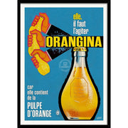 Orangina Shaken | France A3 297 X 420Mm 11.7 16.5 Inches / Framed Print - Black Timber Art