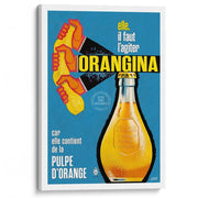 Orangina Shaken | France A3 297 X 420Mm 11.7 16.5 Inches / Stretched Canvas Print Art