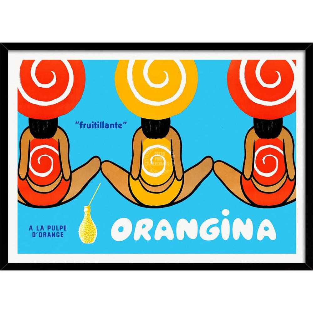 Orangina Triplets | France 422Mm X 295Mm 16.6 11.6 A3 / Black Print Art