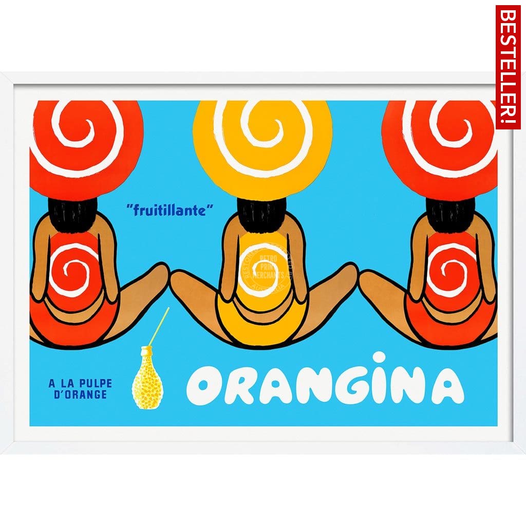 Orangina Triplets | France 422Mm X 295Mm 16.6 11.6 A3 / White Print Art