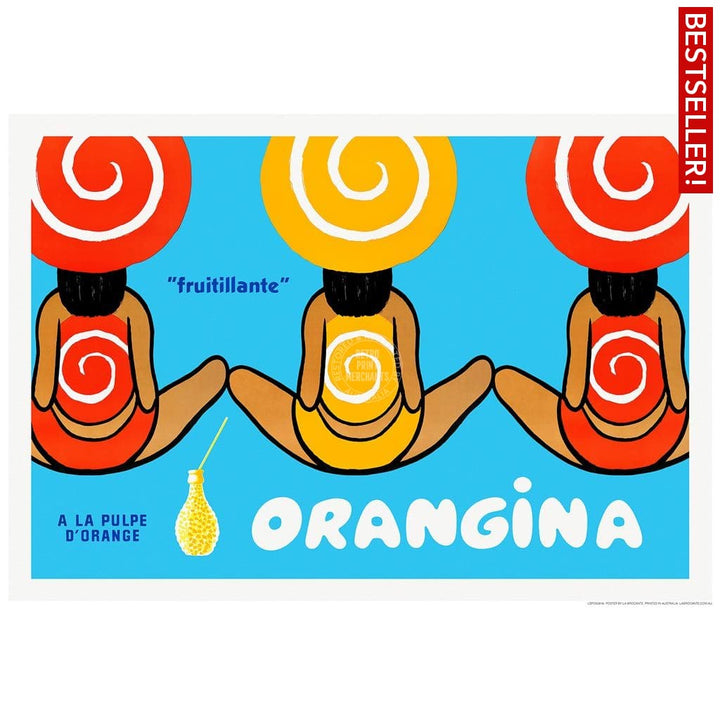 Orangina Triplets | France 422Mm X 295Mm 16.6 11.6 A3 / Unframed Print Art