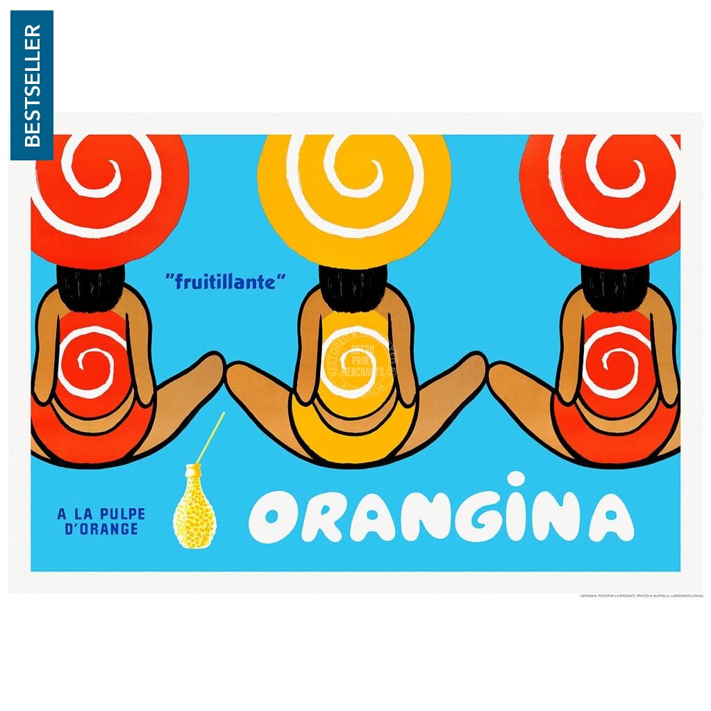 Orangina Triplets | France 422Mm X 295Mm 16.6 11.6 A3 / Unframed Print Art