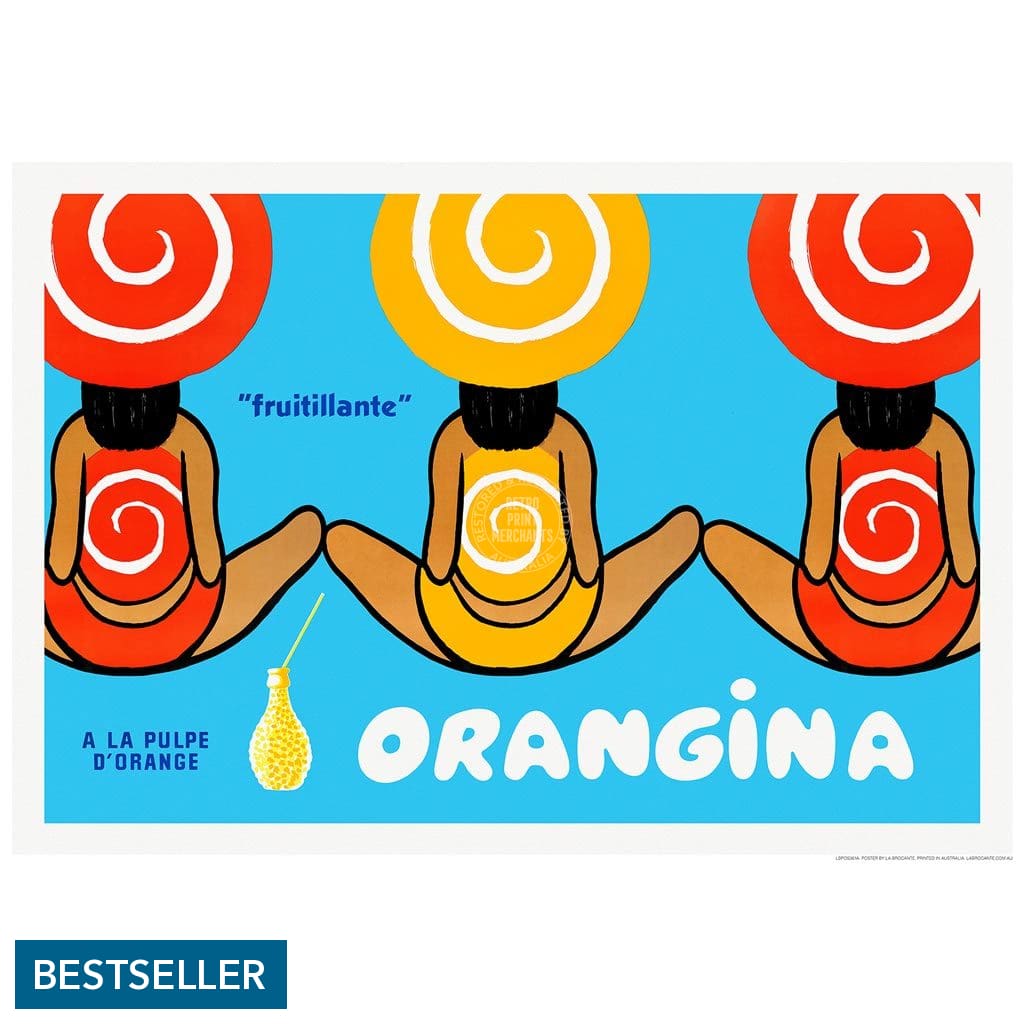 Orangina Triplets | France 422Mm X 295Mm 16.6 11.6 A3 / Unframed Print Art