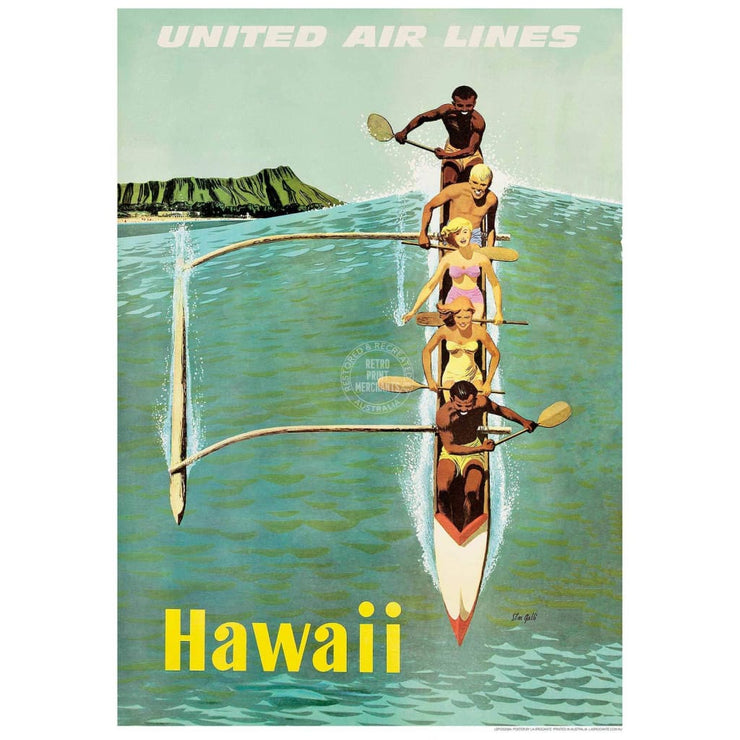 Outrigger | Hawaii 422Mm X 295Mm 16.6 11.6 A3 / Unframed Print Art