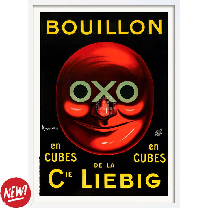 OXO STOCK CUBES 1911 | FRANCE A3 | 297 x 420mm | 11.7 x 16.5 inches / Framed Print: White Timber Print Art