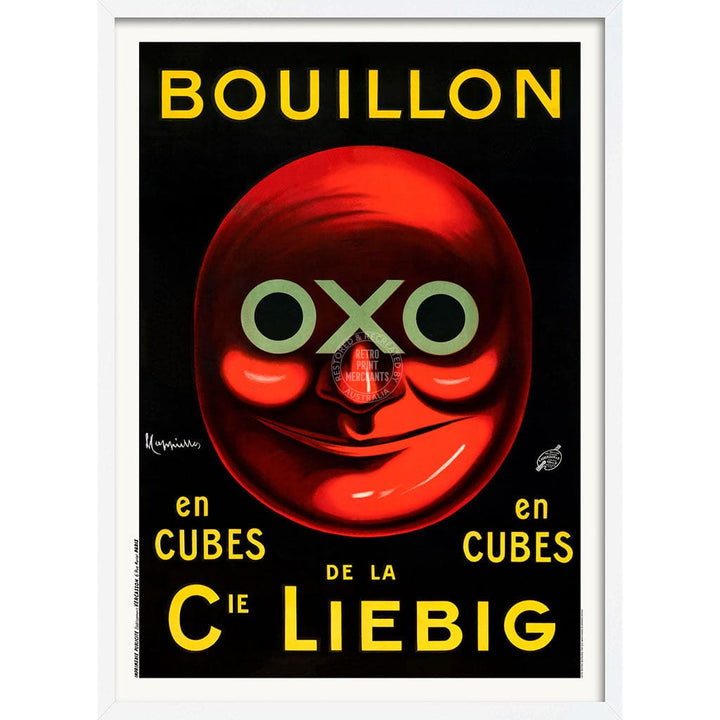 OXO STOCK CUBES 1911 | FRANCE A3 | 297 x 420mm | 11.7 x 16.5 inches / Framed Print: White Timber Print Art