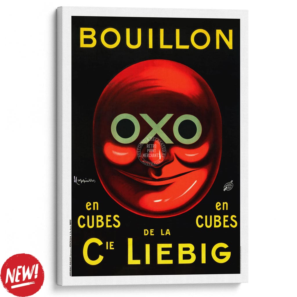 OXO STOCK CUBES 1911 | FRANCE A3 | 297 x 420mm | 11.7 x 16.5 inches / Stretched Canvas Print Art