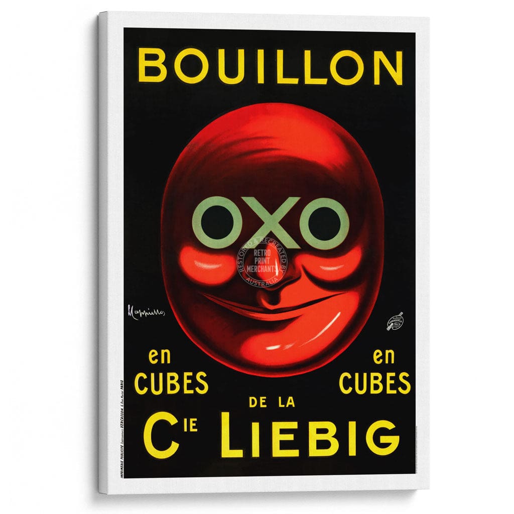 OXO STOCK CUBES 1911 | FRANCE A3 | 297 x 420mm | 11.7 x 16.5 inches / Stretched Canvas Print Art