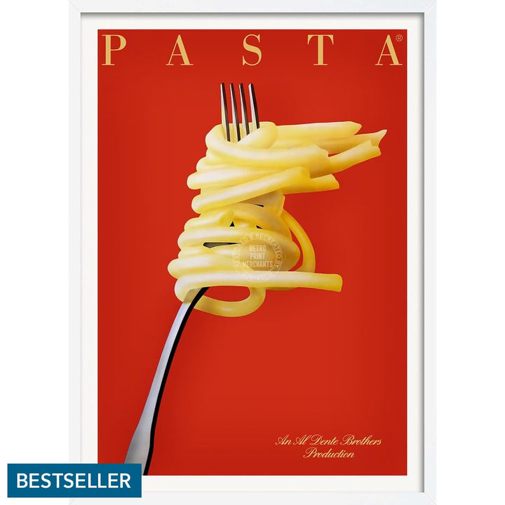 Pasta Al Dente | France A3 297 X 420Mm 11.7 16.5 Inches / Framed Print - White Timber Art