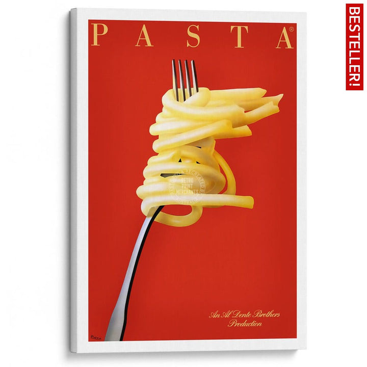 Pasta Al Dente | France A3 297 X 420Mm 11.7 16.5 Inches / Stretched Canvas Print Art