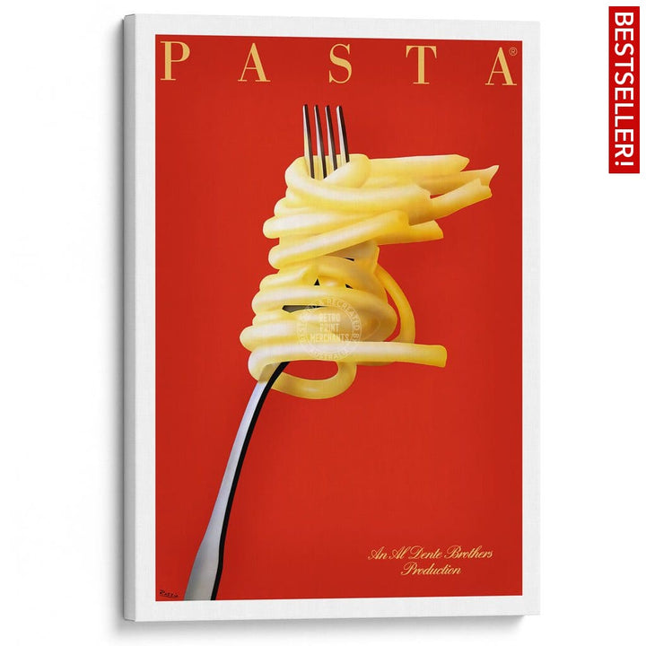Pasta Al Dente | France A3 297 X 420Mm 11.7 16.5 Inches / Stretched Canvas Print Art