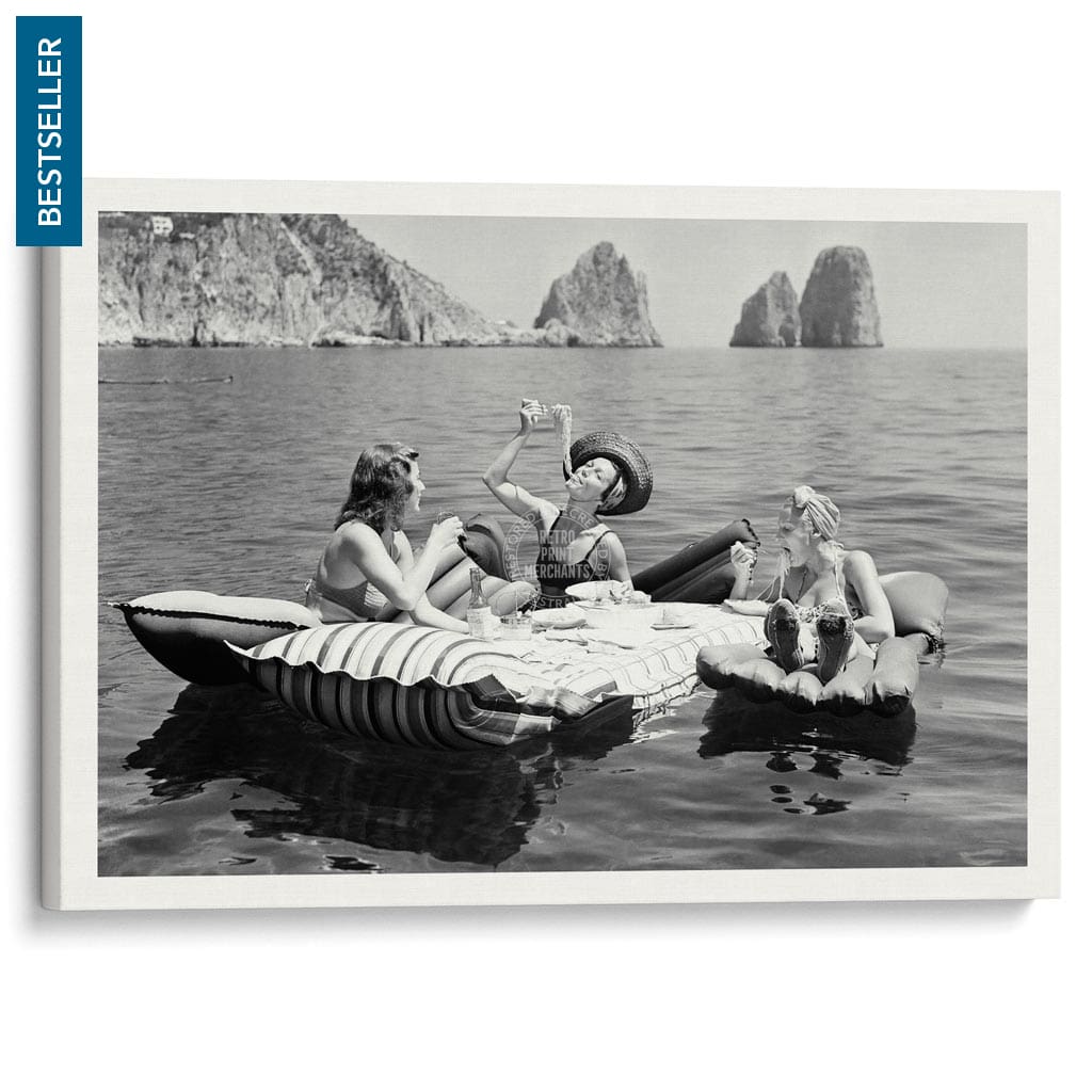 Pasta Off Capri | Italy A4 210 X 297Mm 8.3 11.7 Inches / Stretched Canvas Print Art