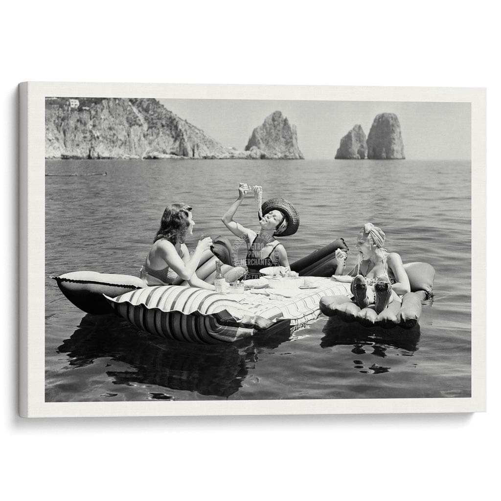 Pasta Off Capri | Italy A4 210 X 297Mm 8.3 11.7 Inches / Stretched Canvas Print Art