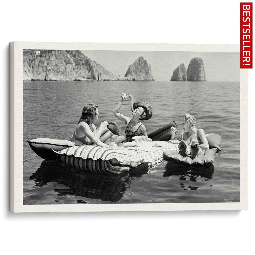 Pasta Off Capri | Italy A4 210 X 297Mm 8.3 11.7 Inches / Stretched Canvas Print Art