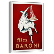 Pâtes Baroni Pasta | France A3 297 X 420Mm 11.7 16.5 Inches / Canvas Floating Frame - White Timber