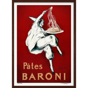Pâtes Baroni Pasta | France A3 297 X 420Mm 11.7 16.5 Inches / Framed Print - Dark Oak Timber Art