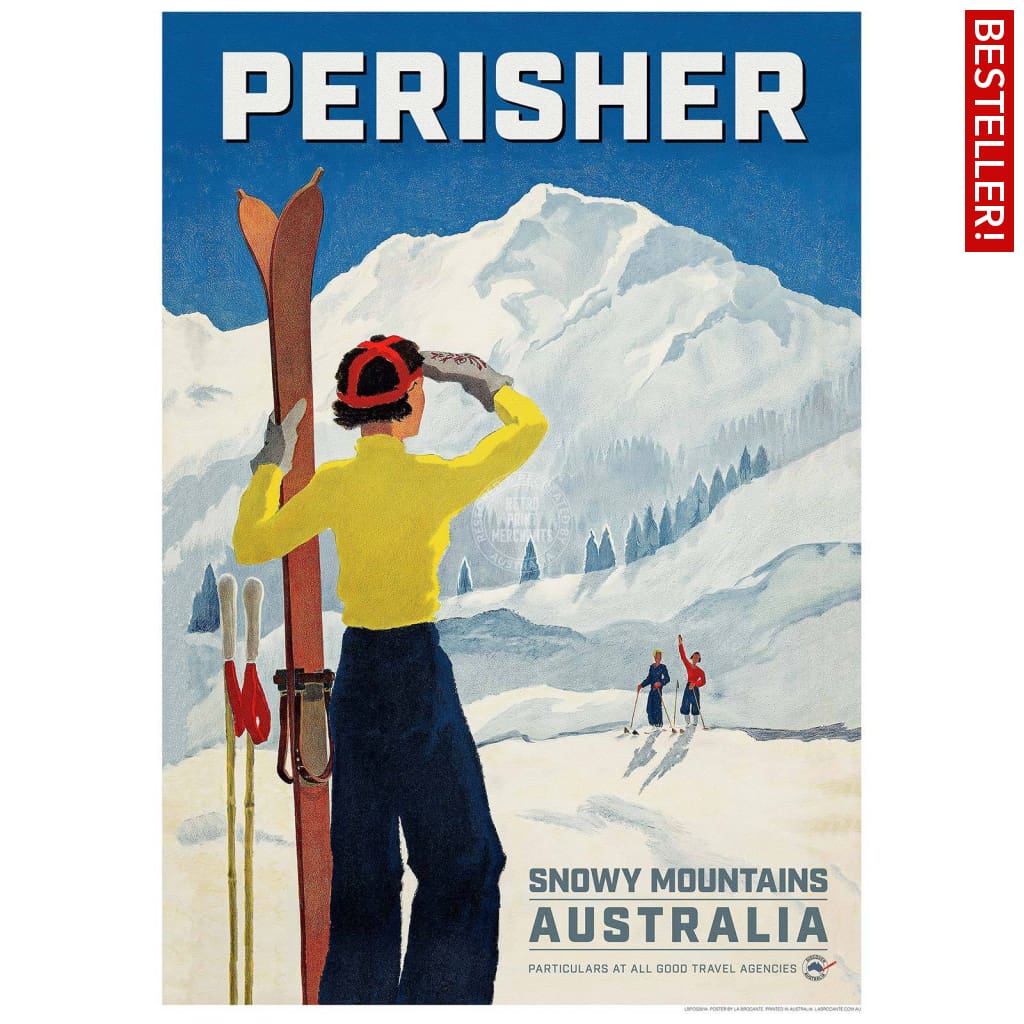 Ski Perisher #1 | Australia 422Mm X 295Mm 16.6 11.6 A3 / Unframed Print Art