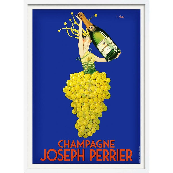 Perrier Champagne | France A3 297 X 420Mm 11.7 16.5 Inches / Framed Print - White Timber Art