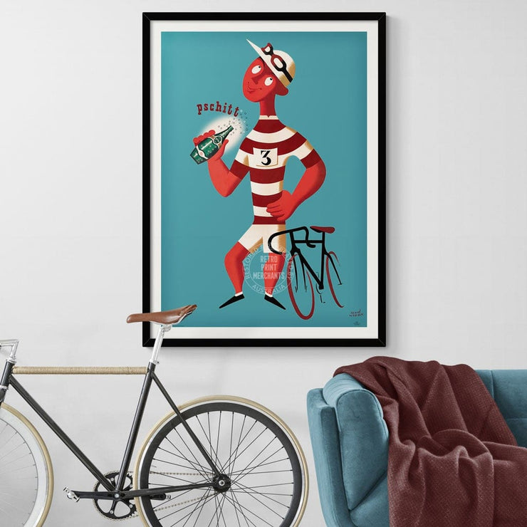 Perrier Pschitt Cyclist | France Print Art
