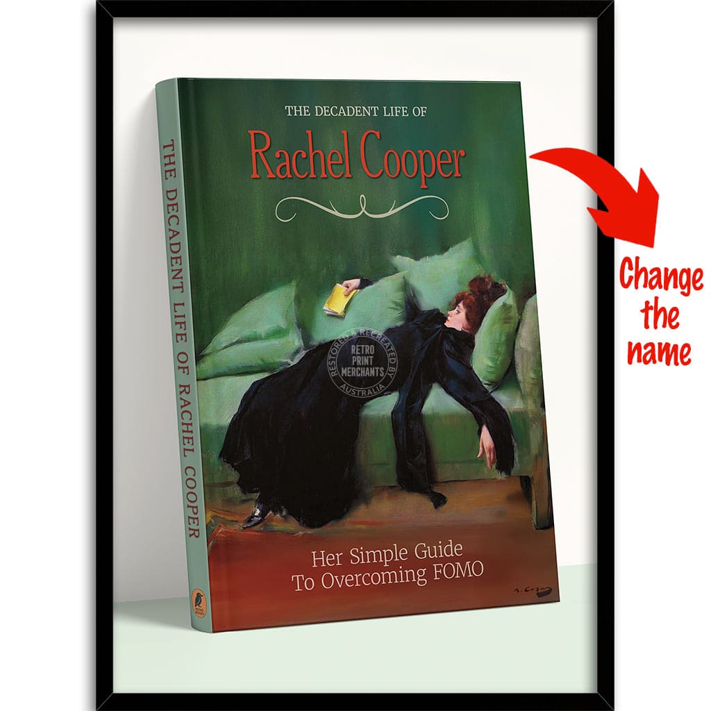 PERSONALISED COVER STORY | DECADENT LIFE A4 | 210 x 297mm | 8.3 x 11.7 inches / Framed Print: Black Timber Print Art