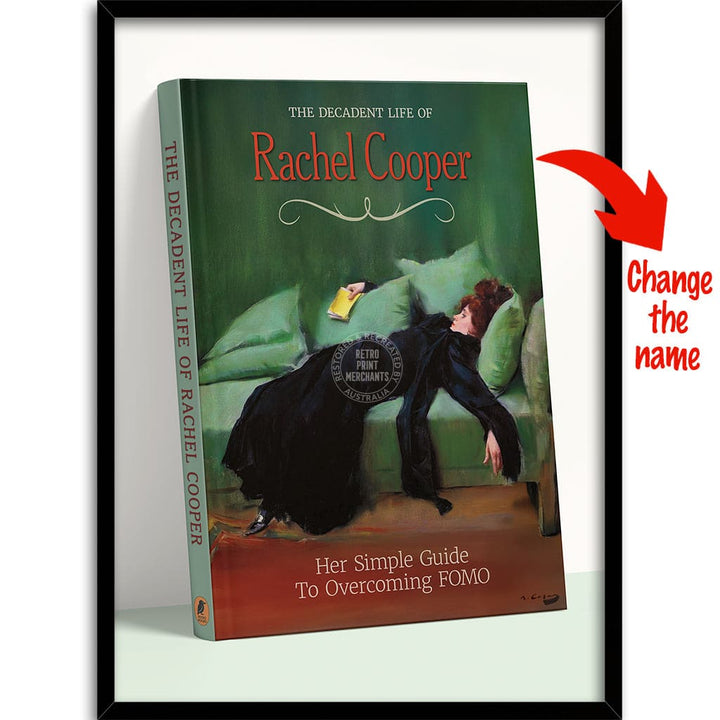 PERSONALISED COVER STORY | DECADENT LIFE A4 | 210 x 297mm | 8.3 x 11.7 inches / Framed Print: Black Timber Print Art