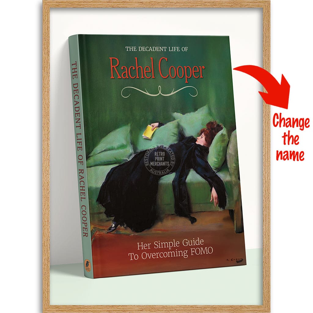 PERSONALISED COVER STORY | DECADENT LIFE A4 | 210 x 297mm | 8.3 x 11.7 inches / Framed Print: Natural Oak Timber Print