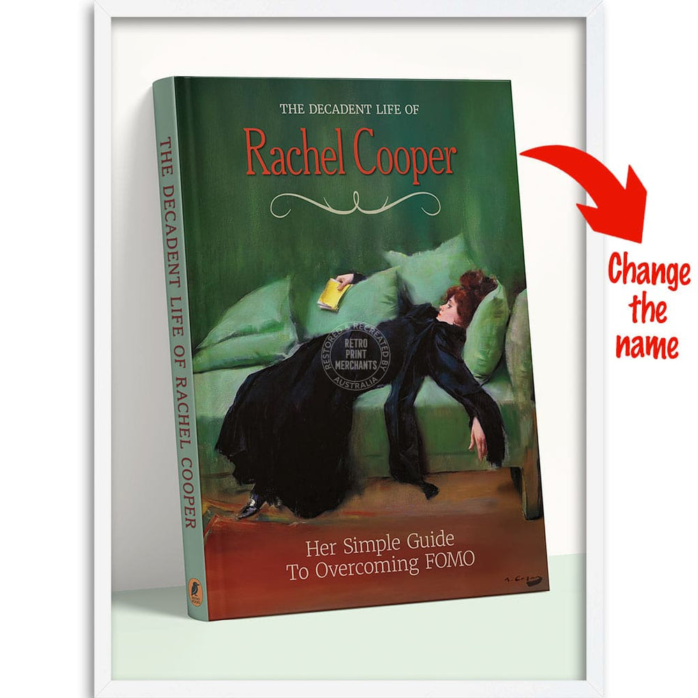 PERSONALISED COVER STORY | DECADENT LIFE A4 | 210 x 297mm | 8.3 x 11.7 inches / Framed Print: White Timber Print Art