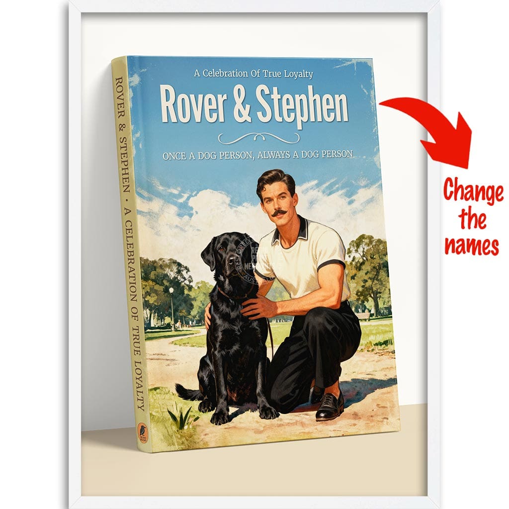 PERSONALISED COVER STORY | TRUE LOYALTY #2 A4 | 210 x 297mm | 8.3 x 11.7 inches / Framed Print: White Timber Print Art