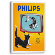 Philips Televisions 1956 | France A4 210 X 297Mm 8.3 11.7 Inches / Stretched Canvas Print Art