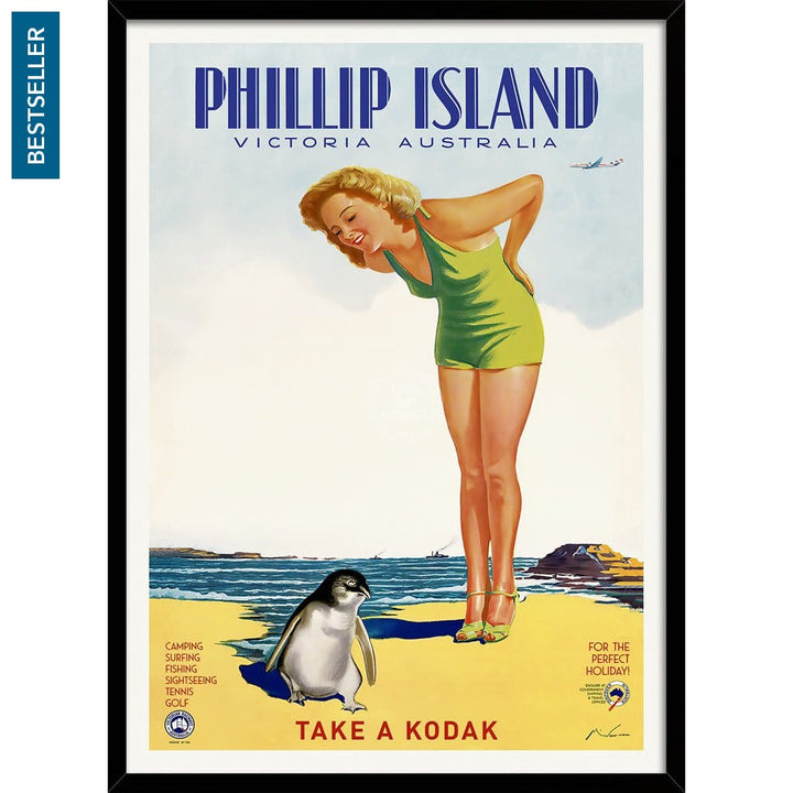 Phillip Island | Australia A3 297 X 420Mm 11.7 16.5 Inches / Framed Print - Black Timber Art