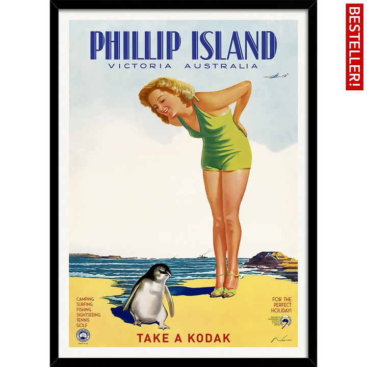 Phillip Island | Australia A3 297 X 420Mm 11.7 16.5 Inches / Framed Print - Black Timber Art
