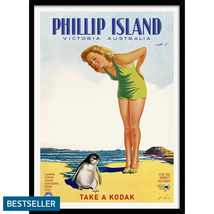 Phillip Island | Australia A3 297 X 420Mm 11.7 16.5 Inches / Framed Print - Black Timber Art
