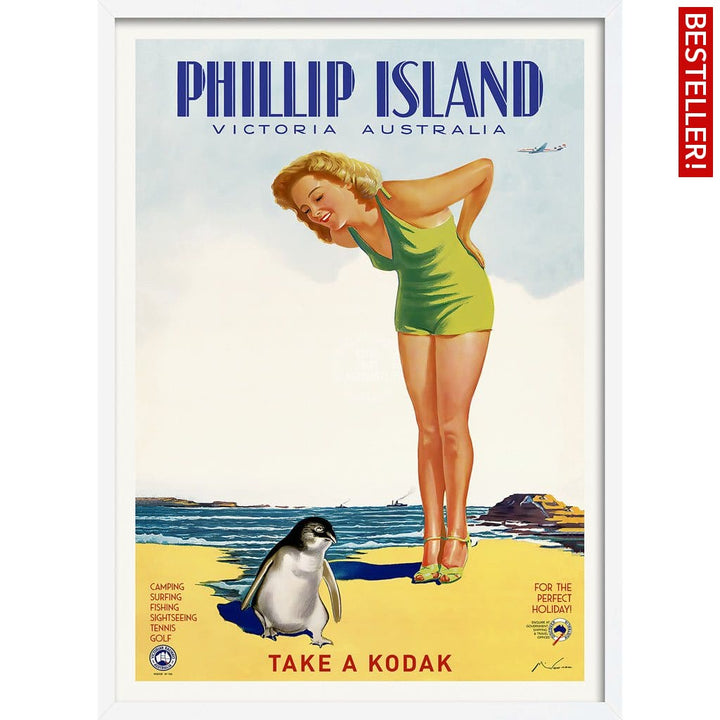 Phillip Island | Australia A3 297 X 420Mm 11.7 16.5 Inches / Framed Print - White Timber Art