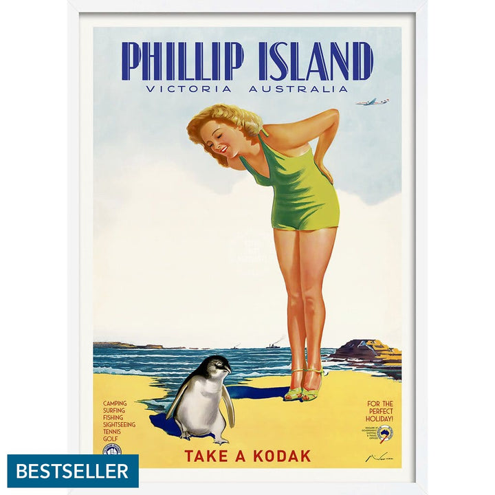 Phillip Island | Australia A3 297 X 420Mm 11.7 16.5 Inches / Framed Print - White Timber Art
