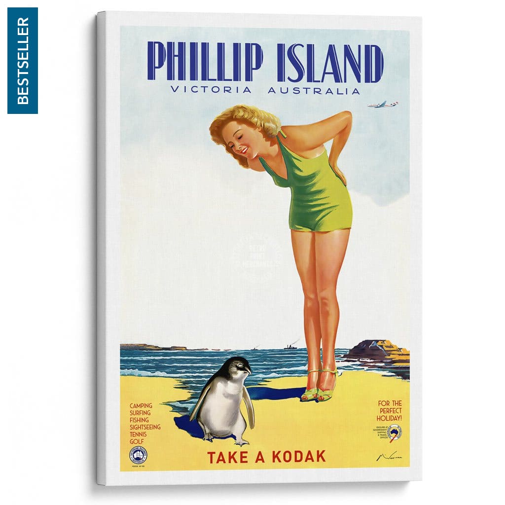 Phillip Island | Australia A3 297 X 420Mm 11.7 16.5 Inches / Stretched Canvas Print Art