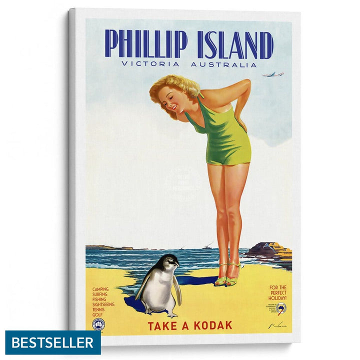 Phillip Island | Australia A3 297 X 420Mm 11.7 16.5 Inches / Stretched Canvas Print Art