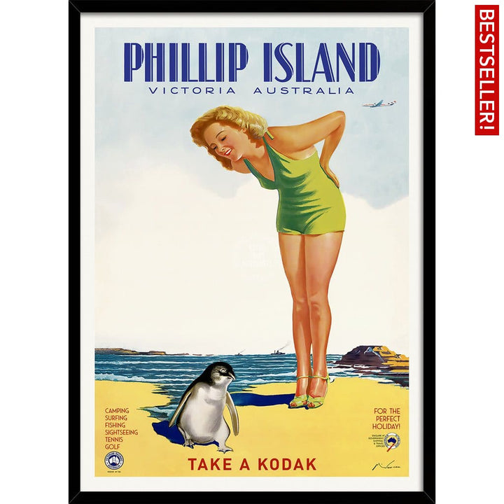 Phillip Island | Australia A3 297 X 420Mm 11.7 16.5 Inches / Framed Print - Black Timber Art
