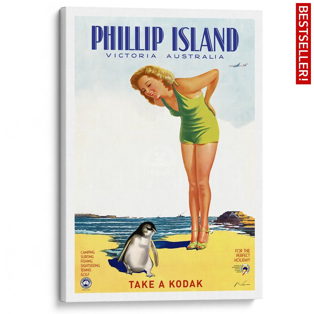 Phillip Island | Australia A3 297 X 420Mm 11.7 16.5 Inches / Stretched Canvas Print Art