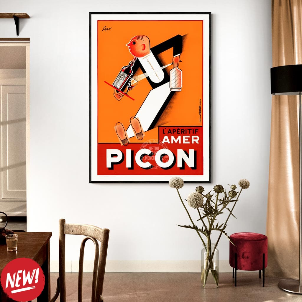 Picon Aperitif Waiter | France A3 297 X 420Mm 11.7 16.5 Inches / Unframed Print Art