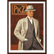 Pkz Menswear | Switzerland A3 297 X 420Mm 11.7 16.5 Inches / Framed Print - Dark Oak Timber Art