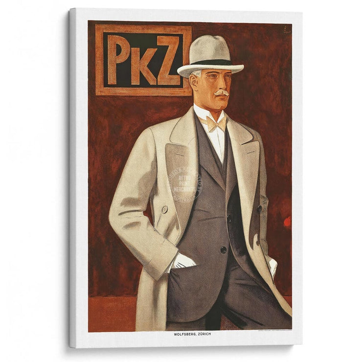 Pkz Menswear | Switzerland A3 297 X 420Mm 11.7 16.5 Inches / Stretched Canvas Print Art