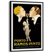 Porto Ramos-Pinto | France A3 297 X 420Mm 11.7 16.5 Inches / Canvas Floating Frame - Black Timber